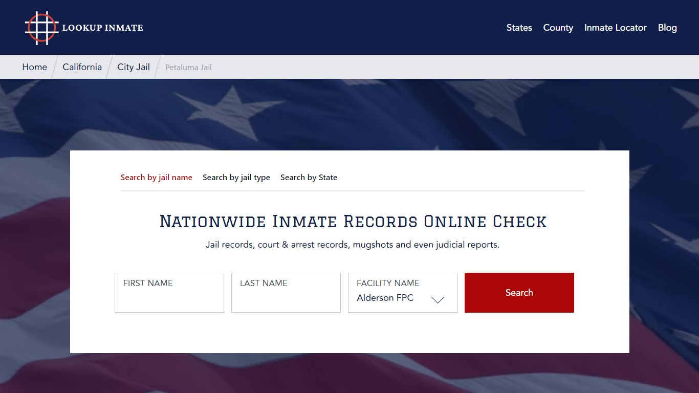 Petaluma Jail in California - Lookup Inmate